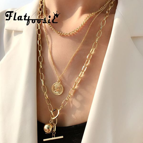 flatfoosie boho multi layer chain choker necklace women fashion portrait coin pendant necklace statement jewelry female gifts, Silver
flatfoosie boho multi layer chain choker necklace women fashion portrait coin pendant necklace statement jewelry female gifts, Silver