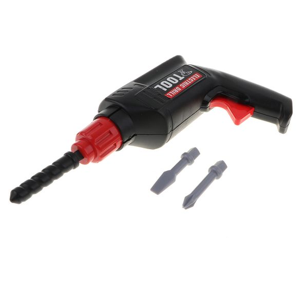 power tool mini toy drill set with 3 drill bits, kids pretend play development toy set
