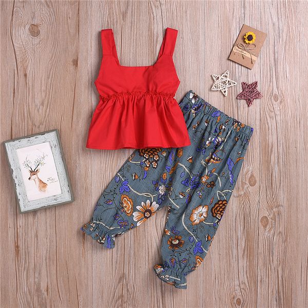 3-9y summer kids clothes girls red vest +printed hallen's broad-legged trousers 2 piece sets kids designer clothes girls dhl jy411, White
3-9y summer kids clothes girls red vest +printed hallen's broad-legged trousers 2 piece sets kids designer clothes girls dhl jy411, White