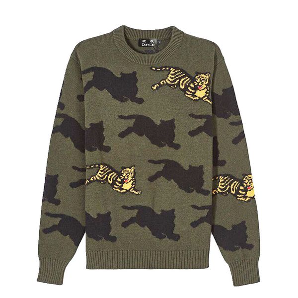 duyou 2019 new autumn winter sweater men pullover tiger knitted sweater male casual fashion plus size, White;black
duyou 2019 new autumn winter sweater men pullover tiger knitted sweater male casual fashion plus size, White;black