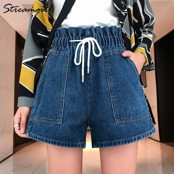 women's shorts ladies denim plus size summer lace up jeans for women high waisted short femme 2021, White;black
women's shorts ladies denim plus size summer lace up jeans for women high waisted short femme 2021, White;black