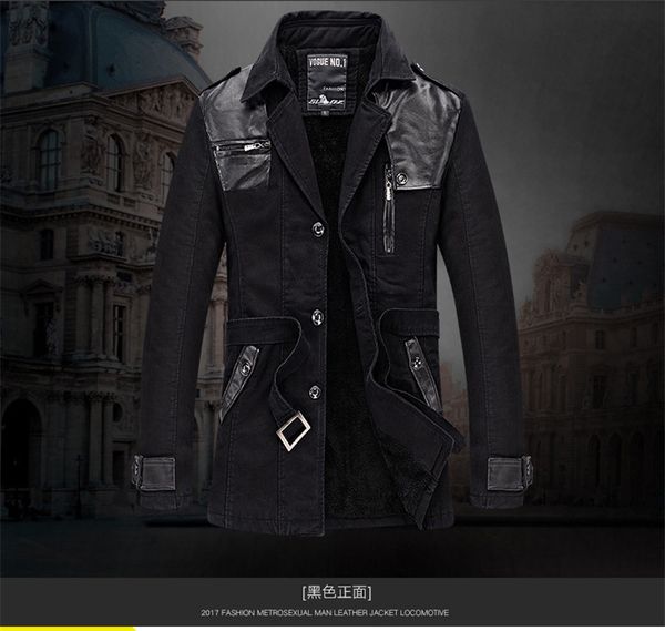 mens patchwork coats with buttons lapel neck long sleeved plush jacket with sashes mens autumn winter solid color jacket with pockets, Black;brown
mens patchwork coats with buttons lapel neck long sleeved plush jacket with sashes mens autumn winter solid color jacket with pockets, Black;brown