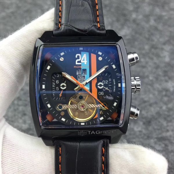 

Высокое качество нового бренда автоматические механические мужские часы черный