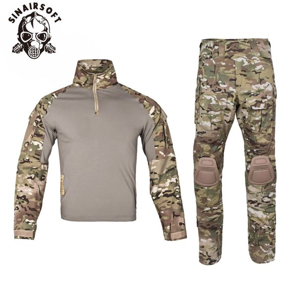 sin uniform multicam army combat shirt uniform tactical pants with knee pads camouflage suit hunting clothes, Camo
sin uniform multicam army combat shirt uniform tactical pants with knee pads camouflage suit hunting clothes, Camo