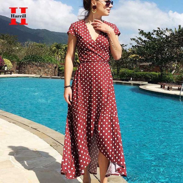 harrill holiday beach dress summer casual polka dot woman dresses bohemian side split long dress faldas largas mujer, Black;gray
harrill holiday beach dress summer casual polka dot woman dresses bohemian side split long dress faldas largas mujer, Black;gray