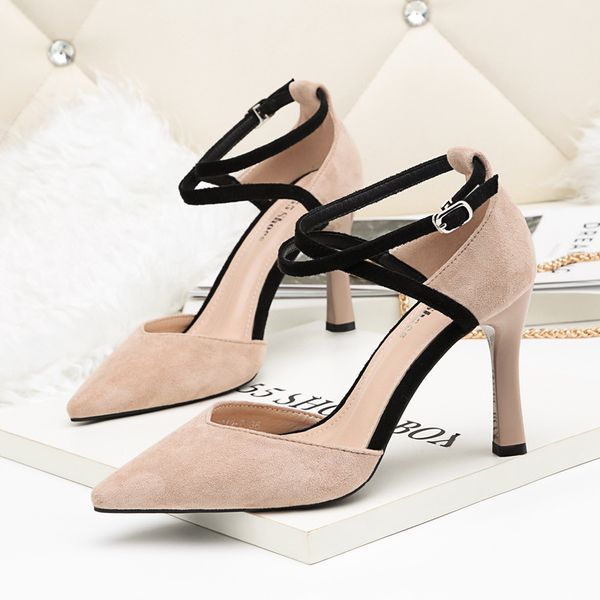 monmoira patchwork thin high heel sandals women suede pointed toe sandals women one strap party shoes fwc0012, Black
monmoira patchwork thin high heel sandals women suede pointed toe sandals women one strap party shoes fwc0012, Black