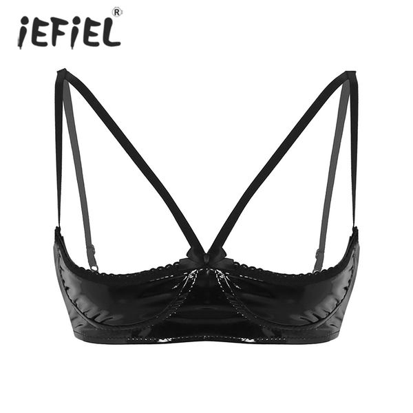 womens faux leather exotic lingerie nightwear open bras sheer tanks vest wire-unlined bra for night party bras, Red;black
womens faux leather exotic lingerie nightwear open bras sheer tanks vest wire-unlined bra for night party bras, Red;black