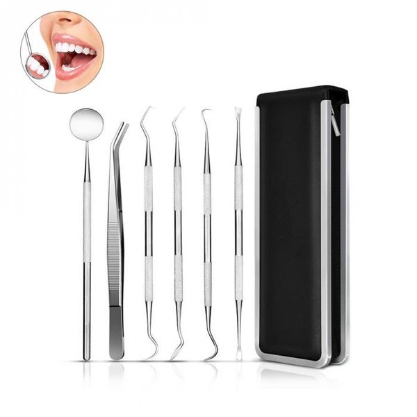 6 pcs/set dental tools stainless steel hygiene explorer probe hook pick scaler mirror tweezer teeth clean oral hygiene tool
6 pcs/set dental tools stainless steel hygiene explorer probe hook pick scaler mirror tweezer teeth clean oral hygiene tool