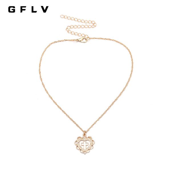 gflv cute girl fashion necklace golden cross and flowers pendants link chain jewelry for womens on the party accessories n021, Silver
gflv cute girl fashion necklace golden cross and flowers pendants link chain jewelry for womens on the party accessories n021, Silver