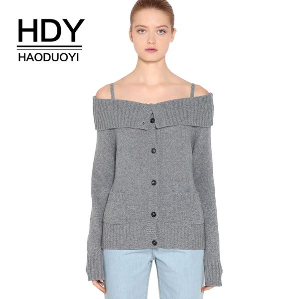 hdy haoduoyi fashion simple commuter thin strap lapels knit off-the-shoulder sweater women, White;black
hdy haoduoyi fashion simple commuter thin strap lapels knit off-the-shoulder sweater women, White;black
