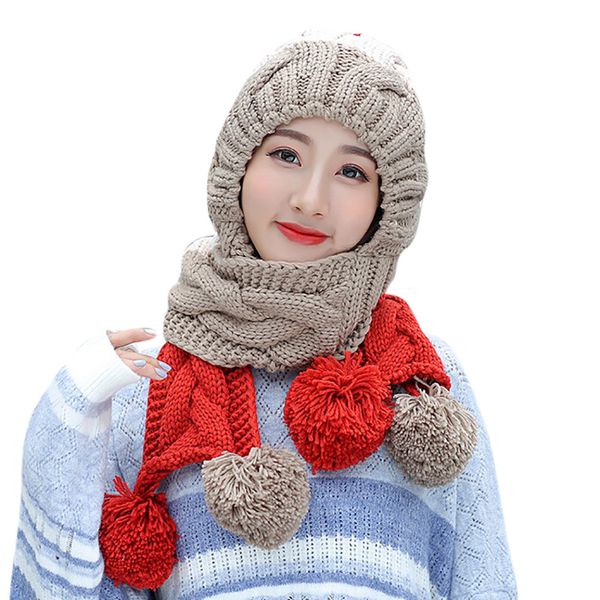 2019 new autumn winter women men winter earmuffs knit hat scarf hairball warm cap, Blue;gray
2019 new autumn winter women men winter earmuffs knit hat scarf hairball warm cap, Blue;gray