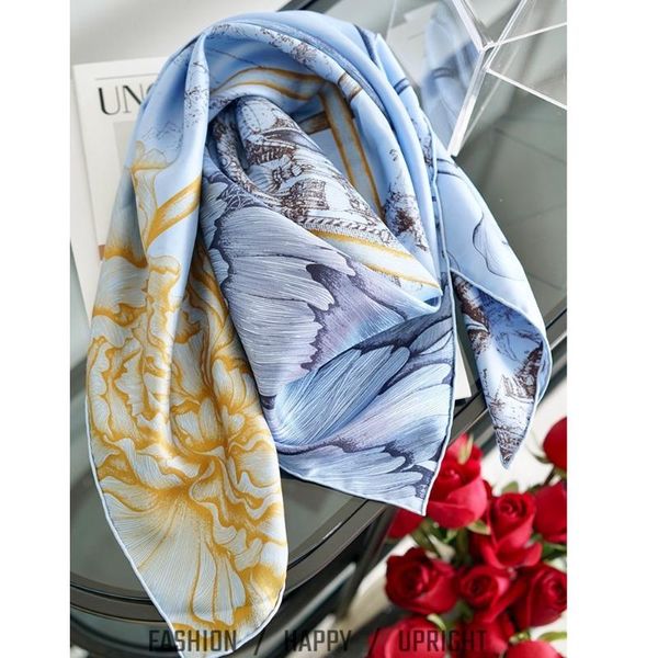rose fantasy 100% silk scarf shawl fabulous square head scarves foulard for women 35, Blue;gray
rose fantasy 100% silk scarf shawl fabulous square head scarves foulard for women 35, Blue;gray