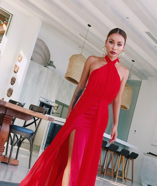 new women summer sling long dress fashion off shoulder side split dress women long dresses behomian solid dresses, Black;gray
new women summer sling long dress fashion off shoulder side split dress women long dresses behomian solid dresses, Black;gray