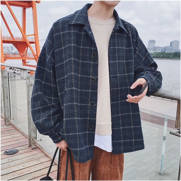 2018 autumn and winter port wind new japanese lapel plaid jacket tide male large size loose coat green / blue / khaki s-xl, Black;brown
2018 autumn and winter port wind new japanese lapel plaid jacket tide male large size loose coat green / blue / khaki s-xl, Black;brown