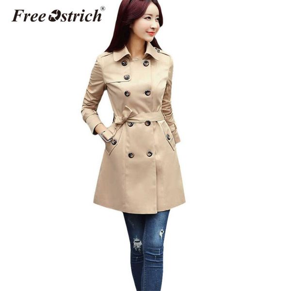 ostrich 2019 autumn woman classic double breasted trench coat business outerwear sep21, Tan;black
ostrich 2019 autumn woman classic double breasted trench coat business outerwear sep21, Tan;black