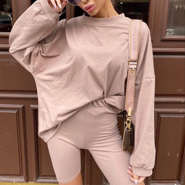 womens casual two pieces sets with sashes spring loose long sleeve t shirt and shorts ladies sports suit summer fashion outfit, White
womens casual two pieces sets with sashes spring loose long sleeve t shirt and shorts ladies sports suit summer fashion outfit, White