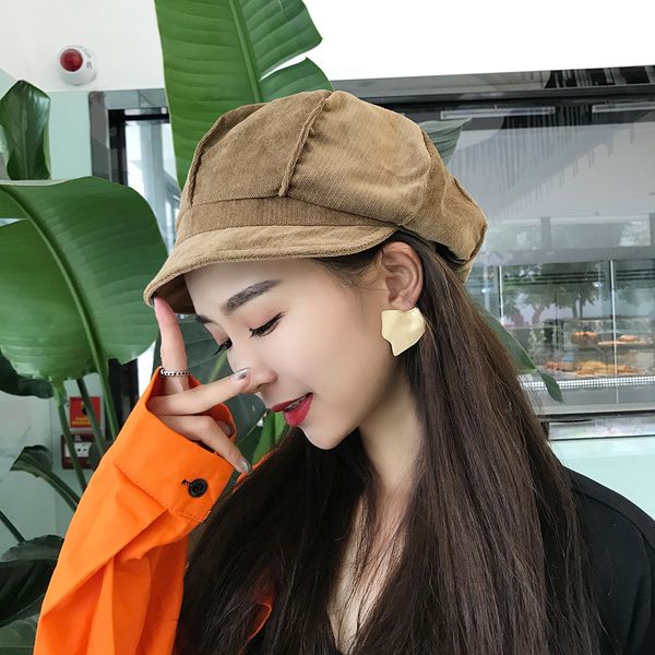 new arrivals 2019 womens beret hat octagonal hats for women fashion corduroy vintage boina autumn winter gorra retro caps, Blue;gray
new arrivals 2019 womens beret hat octagonal hats for women fashion corduroy vintage boina autumn winter gorra retro caps, Blue;gray