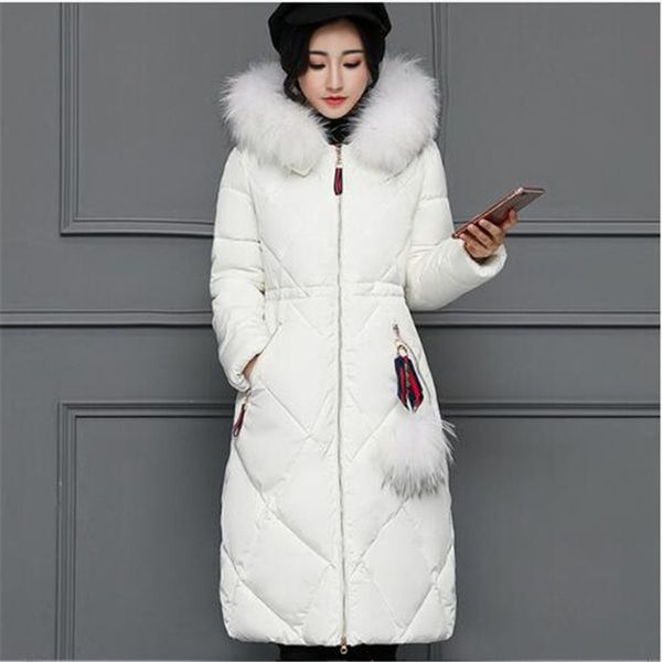 2019 new women winter long duck down jacket female parkas thickening warm clothes fur collar slim plus size, Black
2019 new women winter long duck down jacket female parkas thickening warm clothes fur collar slim plus size, Black