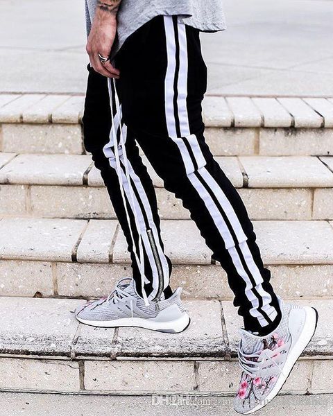 fog vogue классическая мужская спорта jogger штаны черная сторона белый полосатые повседневные брюки молния резинка талии брюки, Black
fog vogue классическая мужская спорта jogger штаны черная сторона белый полосатые повседневные брюки молния резинка талии брюки, Black