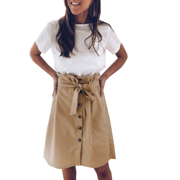 ruffles bandage lace up sashes button casual women's fashion solid color skirt strap bow button skirt, Black
ruffles bandage lace up sashes button casual women's fashion solid color skirt strap bow button skirt, Black