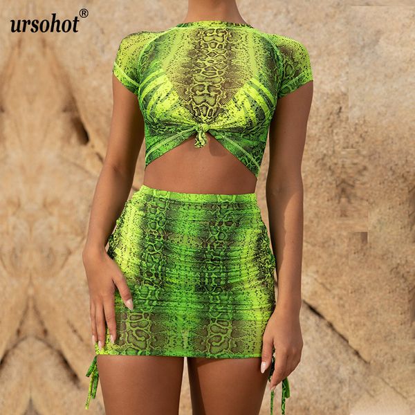 ursoplus size 2xl snake skin print two piece set dress women 2019 summer transparent ruched bodycon beach mini dress, White
ursoplus size 2xl snake skin print two piece set dress women 2019 summer transparent ruched bodycon beach mini dress, White