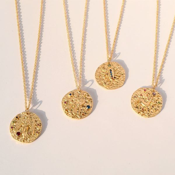 gold metal chain birthstone lucky stones minimalist embossment 12 zodiac signs pendant choker necklace korean fashion jewelry, Silver
gold metal chain birthstone lucky stones minimalist embossment 12 zodiac signs pendant choker necklace korean fashion jewelry, Silver