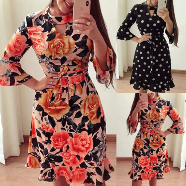 new fashion floral dot dress women long sleeve floral boho ruffle dress lady evening party long maxi clothing size s-xl, Black;gray
new fashion floral dot dress women long sleeve floral boho ruffle dress lady evening party long maxi clothing size s-xl, Black;gray
