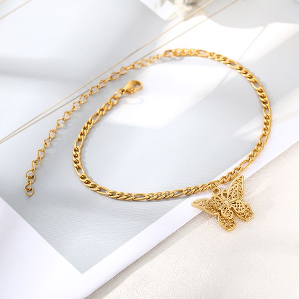 women's fashion butterfly bracelets bohemia jewelry stainless steel chain rose gold couple bracelet femme friend bff gifts, Black
women's fashion butterfly bracelets bohemia jewelry stainless steel chain rose gold couple bracelet femme friend bff gifts, Black