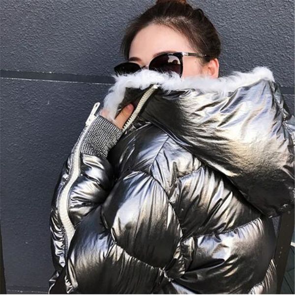 2019 winter women duck down silver coat lamb fur hooded parkas coat warm snow jackets causal black streewear outwear
2019 winter women duck down silver coat lamb fur hooded parkas coat warm snow jackets causal black streewear outwear