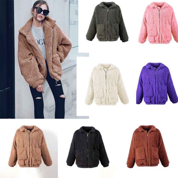 elegant faux fur coat women autumn winter thick warm soft fleece jacket pocket zipper outerwear overcoat, Black
elegant faux fur coat women autumn winter thick warm soft fleece jacket pocket zipper outerwear overcoat, Black