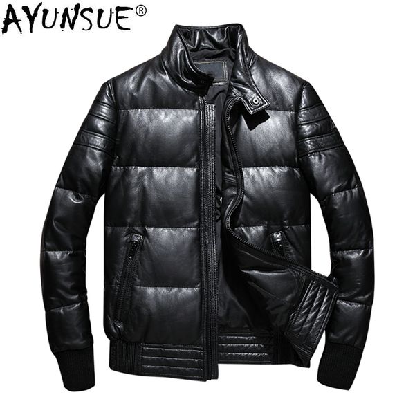 ayunsue winter genuine leather jacket men short sheepskin coat men's down jacket plus size 5xl chaqueta cuero hombre kj1410, Black
ayunsue winter genuine leather jacket men short sheepskin coat men's down jacket plus size 5xl chaqueta cuero hombre kj1410, Black