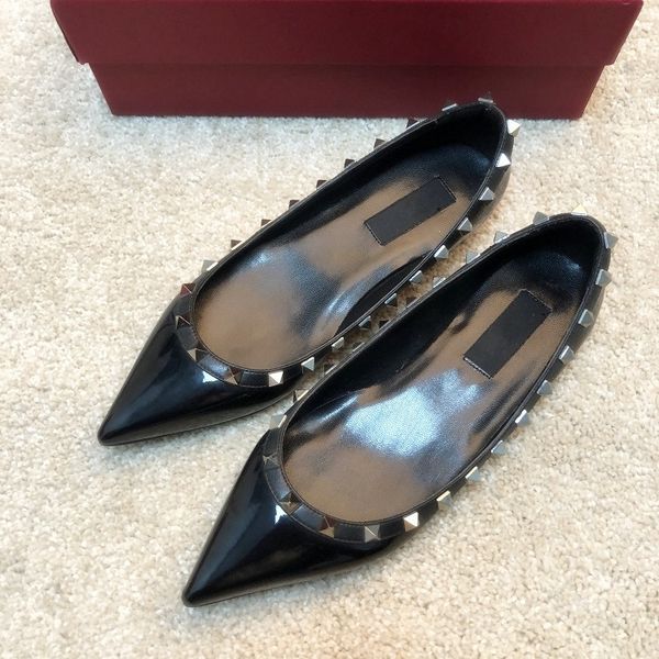 classic designer fashion women lady stiletto red patent leather studded spikes point toe shoes bridal wedding shoes, Black
classic designer fashion women lady stiletto red patent leather studded spikes point toe shoes bridal wedding shoes, Black