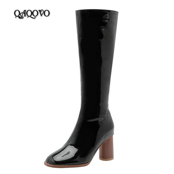 women fashion knee high boots patent leather square high heels winter boots back zipper autumn ladies shoes black white wine red
women fashion knee high boots patent leather square high heels winter boots back zipper autumn ladies shoes black white wine red