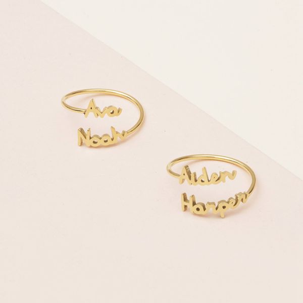personalized adjustable double name couple rings for women stainless steel custom two names birthday jewelry men anel bague, Golden;silver
personalized adjustable double name couple rings for women stainless steel custom two names birthday jewelry men anel bague, Golden;silver