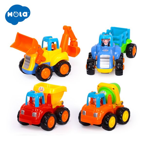 hola 326 toys car for boy push and go friction powered car toys set tractor bulldozer mixer truck and dumper for baby toddlers y200318 
hola 326 toys car for boy push and go friction powered car toys set tractor bulldozer mixer truck and dumper for baby toddlers y200318
