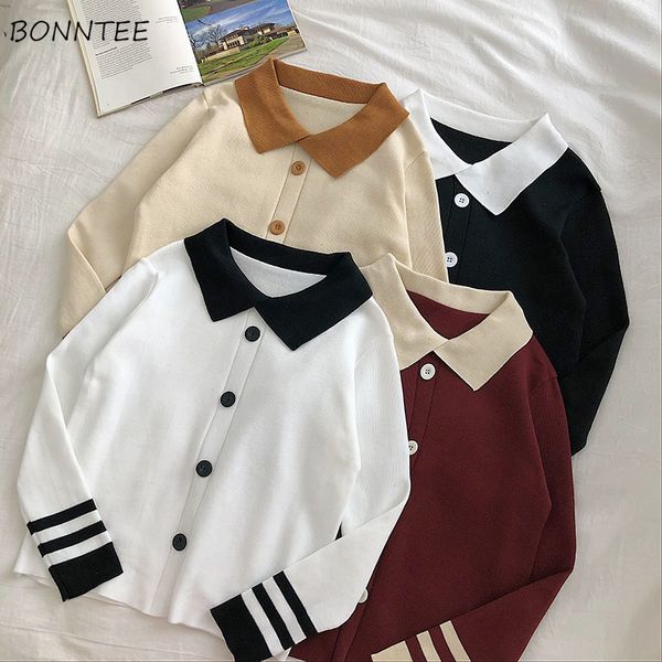 pullovers women button striped korean turn-down collar knitting single breasted streetwear daily womens sweater new, White;black
pullovers women button striped korean turn-down collar knitting single breasted streetwear daily womens sweater new, White;black