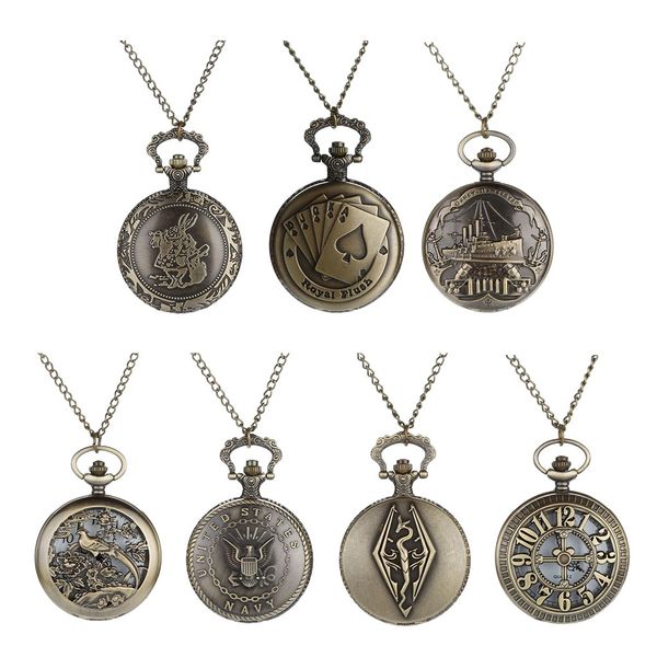 2019 new personalized pattern steampunk vintage quartz roman numerals pocket watch, Slivery;golden
2019 new personalized pattern steampunk vintage quartz roman numerals pocket watch, Slivery;golden