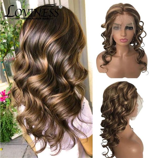 loviness 26inch loose wave 150 highlight virgin sparkle brazilian black women human hair wigs 13*6 long lace front hair wigs, Black;brown
loviness 26inch loose wave 150 highlight virgin sparkle brazilian black women human hair wigs 13*6 long lace front hair wigs, Black;brown