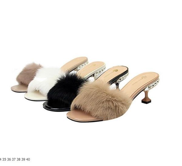 2020 new online sensation maomao slipper girl fashion luxury wedding shoes women shoes sandals winter (6 cm), Black
2020 new online sensation maomao slipper girl fashion luxury wedding shoes women shoes sandals winter (6 cm), Black