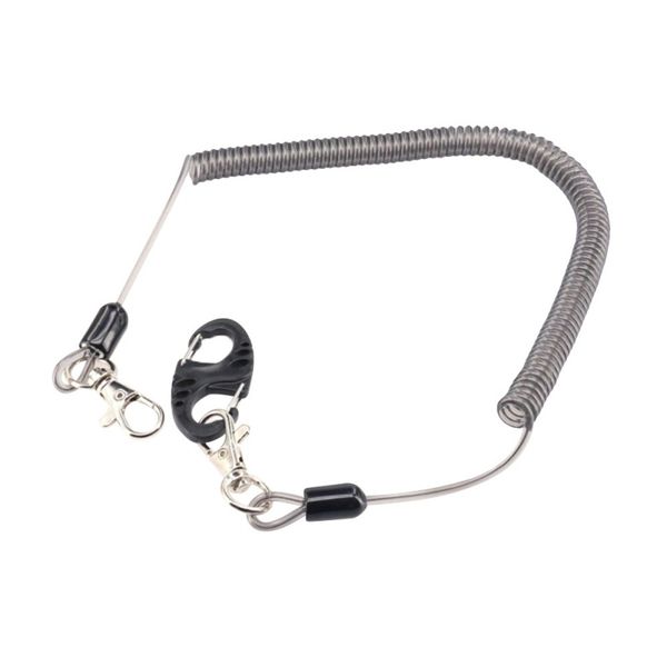 fishing safety line fishing coiled lanyard safety rope wire steel inside attached with drop rope tackle tool
fishing safety line fishing coiled lanyard safety rope wire steel inside attached with drop rope tackle tool
