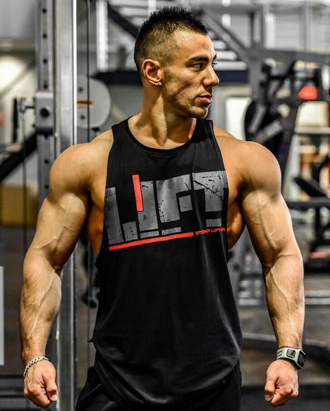5220 summer men's t shirt muscle sports brother sling letters european and american cotton tide brand fitness vest men, White;black
5220 summer men's t shirt muscle sports brother sling letters european and american cotton tide brand fitness vest men, White;black
