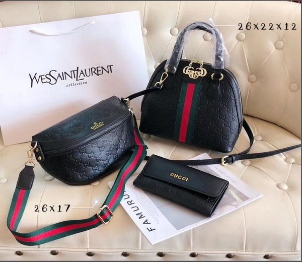 2020 new ladies handbags messenger bag women's classic fashion shoulder bag ladies wallet waist bag three piece set
2020 new ladies handbags messenger bag women's classic fashion shoulder bag ladies wallet waist bag three piece set