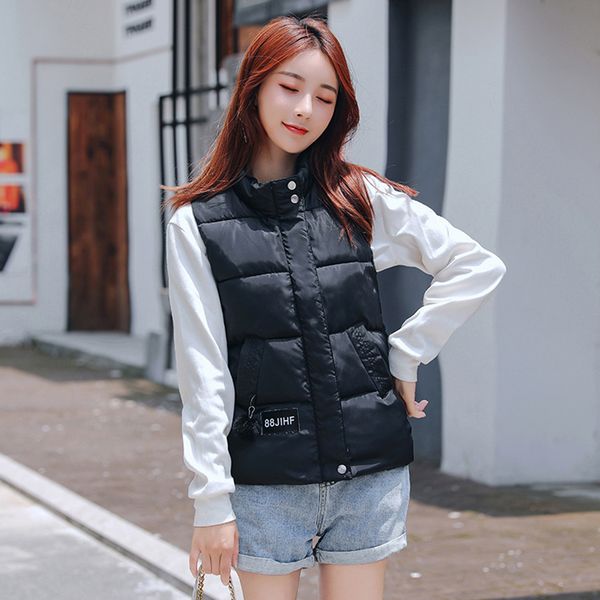 2019 зима новый женский жилет повседневная теплая свободные дикие короткие куртки тонкий ветрозащитный рукавов верхняя одежда женский, Black;white
2019 зима новый женский жилет повседневная теплая свободные дикие короткие куртки тонкий ветрозащитный рукавов верхняя одежда женский, Black;white