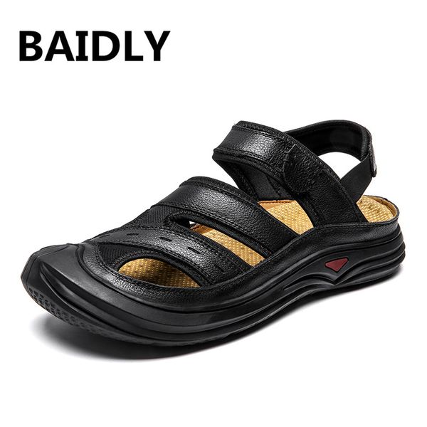men sandals cow genuine leather summer sandals cool casual beach shoes brand outdoor breathable big size 38-45, Black
men sandals cow genuine leather summer sandals cool casual beach shoes brand outdoor breathable big size 38-45, Black