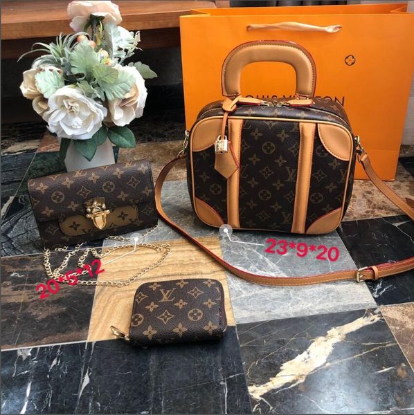 three-piece designers handbag classic selling style authentic cow high leather luxury handbag clutch single shoulder--3
three-piece designers handbag classic selling style authentic cow high leather luxury handbag clutch single shoulder--3