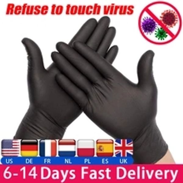 100 pieces many disposable gloves nitrile cleaning food gloves general household garden cleaning household cleaning rubber protective gloves
