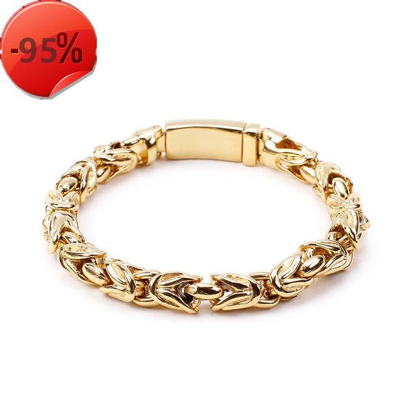 cool gold titanium steel bracelet men's japanese and korean stainless steel bracelet fashion accessories biker bracelets, Black
cool gold titanium steel bracelet men's japanese and korean stainless steel bracelet fashion accessories biker bracelets, Black