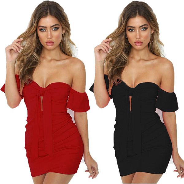 ladies short sleeve bandage party polyester mini dresses trendy women dress off shoulder solid bodycon one pieces, Black;gray
ladies short sleeve bandage party polyester mini dresses trendy women dress off shoulder solid bodycon one pieces, Black;gray