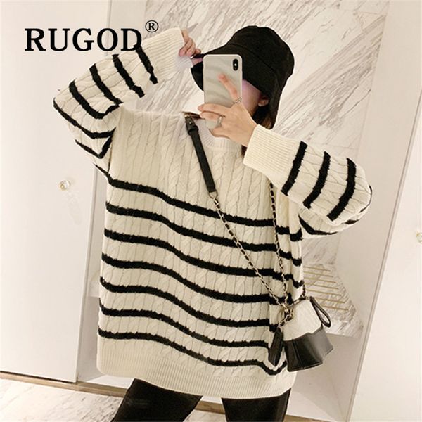 rugod o-neck stripe sweater knitted pullover elegant korean style knitwear fashion 2019 plus size women kpop clothes, White;black
rugod o-neck stripe sweater knitted pullover elegant korean style knitwear fashion 2019 plus size women kpop clothes, White;black