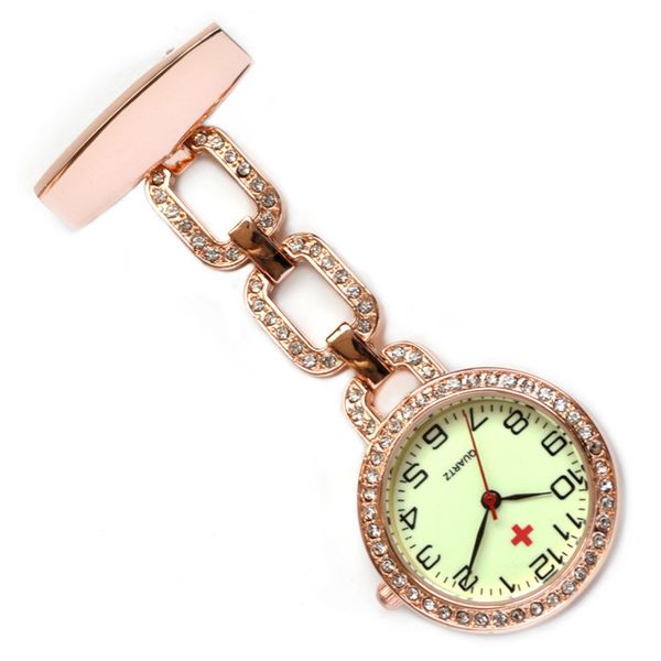 luminous dial brooch watches rhinestone diamond design nurses pocket fob watch crystal rose gold silver clip on cloth doctors hospital clock, Slivery;golden
luminous dial brooch watches rhinestone diamond design nurses pocket fob watch crystal rose gold silver clip on cloth doctors hospital clock, Slivery;golden
